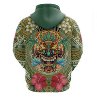 Hawaii Tiki Mask Personalized Hoodie Mele Kalikimaka i Iulai!