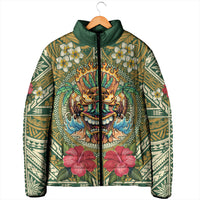 Hawaii Tiki Mask Personalized Padded Jacket Mele Kalikimaka i Iulai!