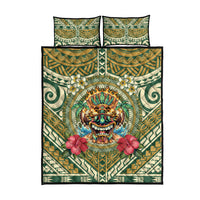 Hawaii Tiki Mask Quilt Bed Set Mele Kalikimaka i Iulai!