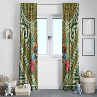 Hawaii Tiki Mask Window Curtain Mele Kalikimaka i Iulai!