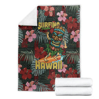 Hawaii Tiki Surfing Blanket Mele Kalikimaka i Iulai!