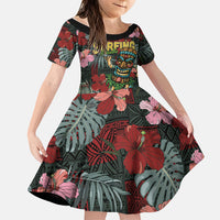 Hawaii Tiki Surfing Family Matching Puletasi and Hawaiian Shirt Mele Kalikimaka i Iulai!