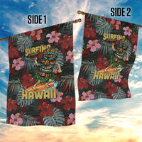 Hawaii Tiki Surfing Garden Flag Mele Kalikimaka i Iulai!