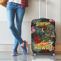 Hawaii Tiki Surfing Luggage Cover Mele Kalikimaka i Iulai!