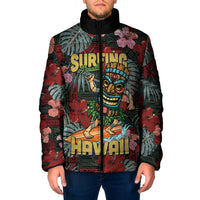 Hawaii Tiki Surfing Padded Jacket Mele Kalikimaka i Iulai!