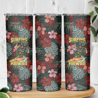 Hawaii Tiki Surfing Skinny Tumbler Mele Kalikimaka i Iulai!