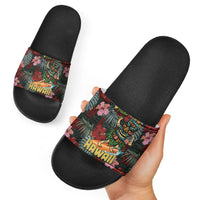 Hawaii Tiki Surfing Slide Sandals Mele Kalikimaka i Iulai!
