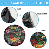 Hawaii Tiki Surfing Spare Tire Cover Mele Kalikimaka i Iulai!