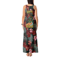 Hawaii Tiki Surfing Tank Maxi Dress Mele Kalikimaka i Iulai!