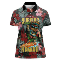 Hawaii Tiki Surfing Women Polo Shirt Mele Kalikimaka i Iulai!