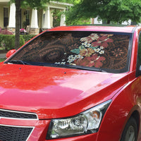 Kanoa Hawai'i Hibiscus Auto Sun Shade Polynesian Tribal Tattoo Pattern Floral Elements