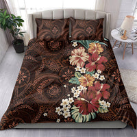 Kanoa Hawai'i Hibiscus Bedding Set Polynesian Tribal Tattoo Pattern Floral Elements