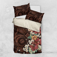 Kanoa Hawai'i Hibiscus Bedding Set Polynesian Tribal Tattoo Pattern Floral Elements