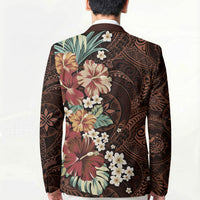 Kanoa Hawai'i Hibiscus Blazer Polynesian Tribal Tattoo Pattern Floral Elements