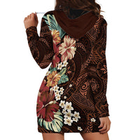 Kanoa Hawai'i Hibiscus Hoodie Dress Polynesian Tribal Tattoo Pattern Floral Elements