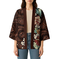 Kanoa Hawai'i Hibiscus Kimono Polynesian Tribal Tattoo Pattern Floral Elements