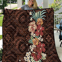 Kanoa Hawai'i Hibiscus Quilt Polynesian Tribal Tattoo Pattern Floral Elements