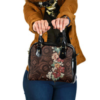 Kanoa Hawai'i Hibiscus Shoulder Handbag Polynesian Tribal Tattoo Pattern Floral Elements