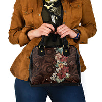 Kanoa Hawai'i Hibiscus Shoulder Handbag Polynesian Tribal Tattoo Pattern Floral Elements