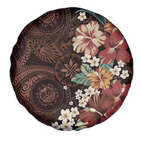 Kanoa Hawai'i Hibiscus Spare Tire Cover Polynesian Tribal Tattoo Pattern Floral Elements