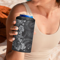 Pauli Hawai'i Hibiscus 4 in 1 Can Cooler Tumbler Polynesian Tribal Tattoo Pattern Floral Elements