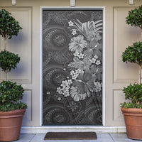 Pauli Hawai'i Hibiscus Door Cover Polynesian Tribal Tattoo Pattern Floral Elements