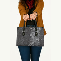 Pauli Hawai'i Hibiscus Leather Bag Polynesian Tribal Tattoo Pattern Floral Elements