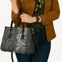 Pauli Hawai'i Hibiscus Leather Bag Polynesian Tribal Tattoo Pattern Floral Elements