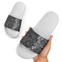 Pauli Hawai'i Hibiscus Slide Sandals Polynesian Tribal Tattoo Pattern Floral Elements