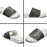 Pauli Hawai'i Hibiscus Slide Sandals Polynesian Tribal Tattoo Pattern Floral Elements