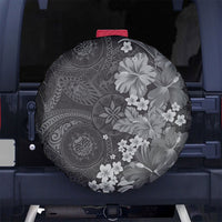Pauli Hawai'i Hibiscus Spare Tire Cover Polynesian Tribal Tattoo Pattern Floral Elements