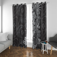 Pauli Hawai'i Hibiscus Window Curtain Polynesian Tribal Tattoo Pattern Floral Elements