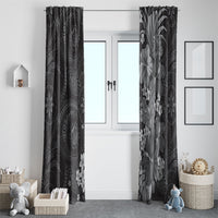 Pauli Hawai'i Hibiscus Window Curtain Polynesian Tribal Tattoo Pattern Floral Elements