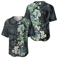 Pauliuli Hawai'i Hibiscus Baseball Jersey Polynesian Tribal Tattoo Pattern Floral Elements