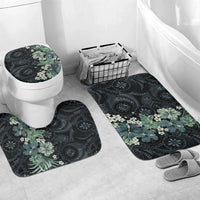 Pauliuli Hawai'i Hibiscus Bathroom Set Polynesian Tribal Tattoo Pattern Floral Elements