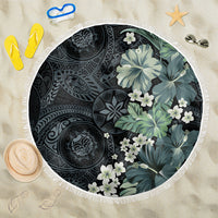 Pauliuli Hawai'i Hibiscus Beach Blanket Polynesian Tribal Tattoo Pattern Floral Elements
