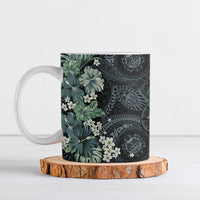 Pauliuli Hawai'i Hibiscus Ceramic Mug Polynesian Tribal Tattoo Pattern Floral Elements