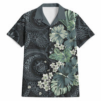 Pauliuli Hawai'i Hibiscus Hawaiian Shirt Polynesian Tribal Tattoo Pattern Floral Elements
