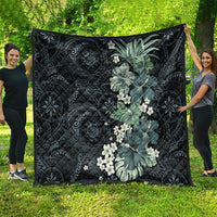 Pauliuli Hawai'i Hibiscus Quilt Polynesian Tribal Tattoo Pattern Floral Elements