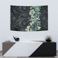 Pauliuli Hawai'i Hibiscus Tapestry Polynesian Tribal Tattoo Pattern Floral Elements