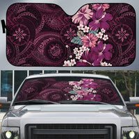 Poni Mama Hawai'i Hibiscus Auto Sun Shade Polynesian Tribal Tattoo Pattern Floral Elements