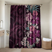 Poni Mama Hawai'i Hibiscus Bathroom Set Polynesian Tribal Tattoo Pattern Floral Elements