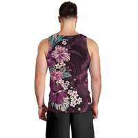 Poni Mama Hawai'i Hibiscus Men Tank Top Polynesian Tribal Tattoo Pattern Floral Elements