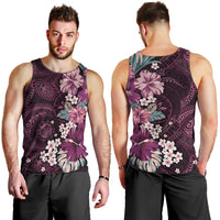 Poni Mama Hawai'i Hibiscus Men Tank Top Polynesian Tribal Tattoo Pattern Floral Elements