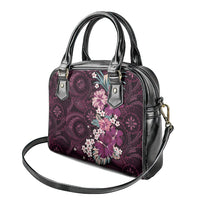 Poni Mama Hawai'i Hibiscus Shoulder Handbag Polynesian Tribal Tattoo Pattern Floral Elements