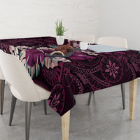 Poni Mama Hawai'i Hibiscus Tablecloth Polynesian Tribal Tattoo Pattern Floral Elements