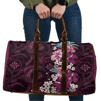 Poni Mama Hawai'i Hibiscus Travel Bag Polynesian Tribal Tattoo Pattern Floral Elements