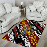 Papua New Guinea Bird Drum Area Rug Papuan Batik Motif