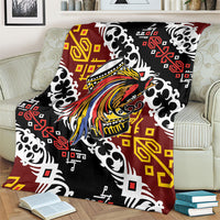 Papua New Guinea Bird Drum Blanket Papuan Batik Motif