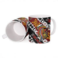 Papua New Guinea Bird Drum Ceramic Mug Papuan Batik Motif